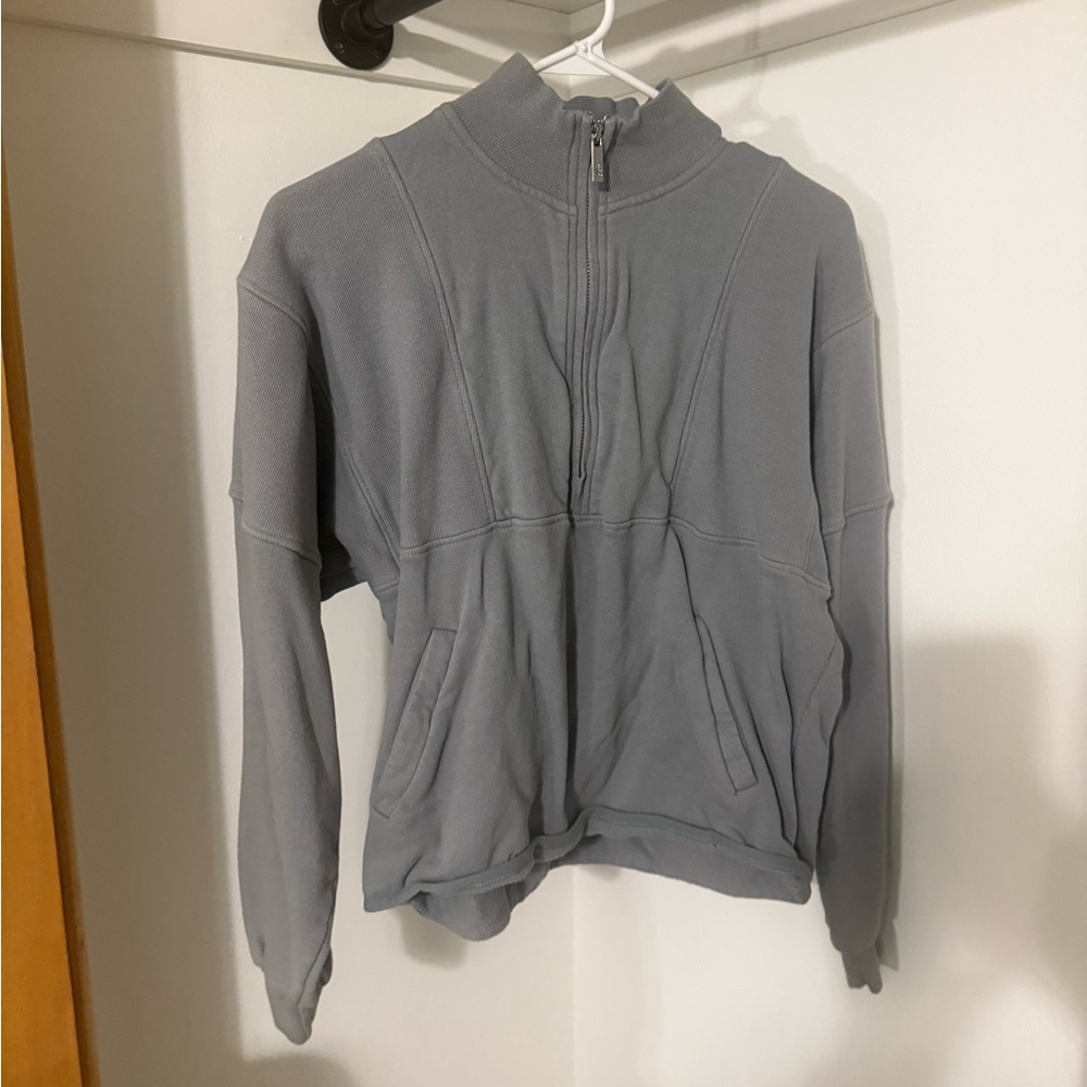 YoungLA Gray Quarter-Zip Pullover